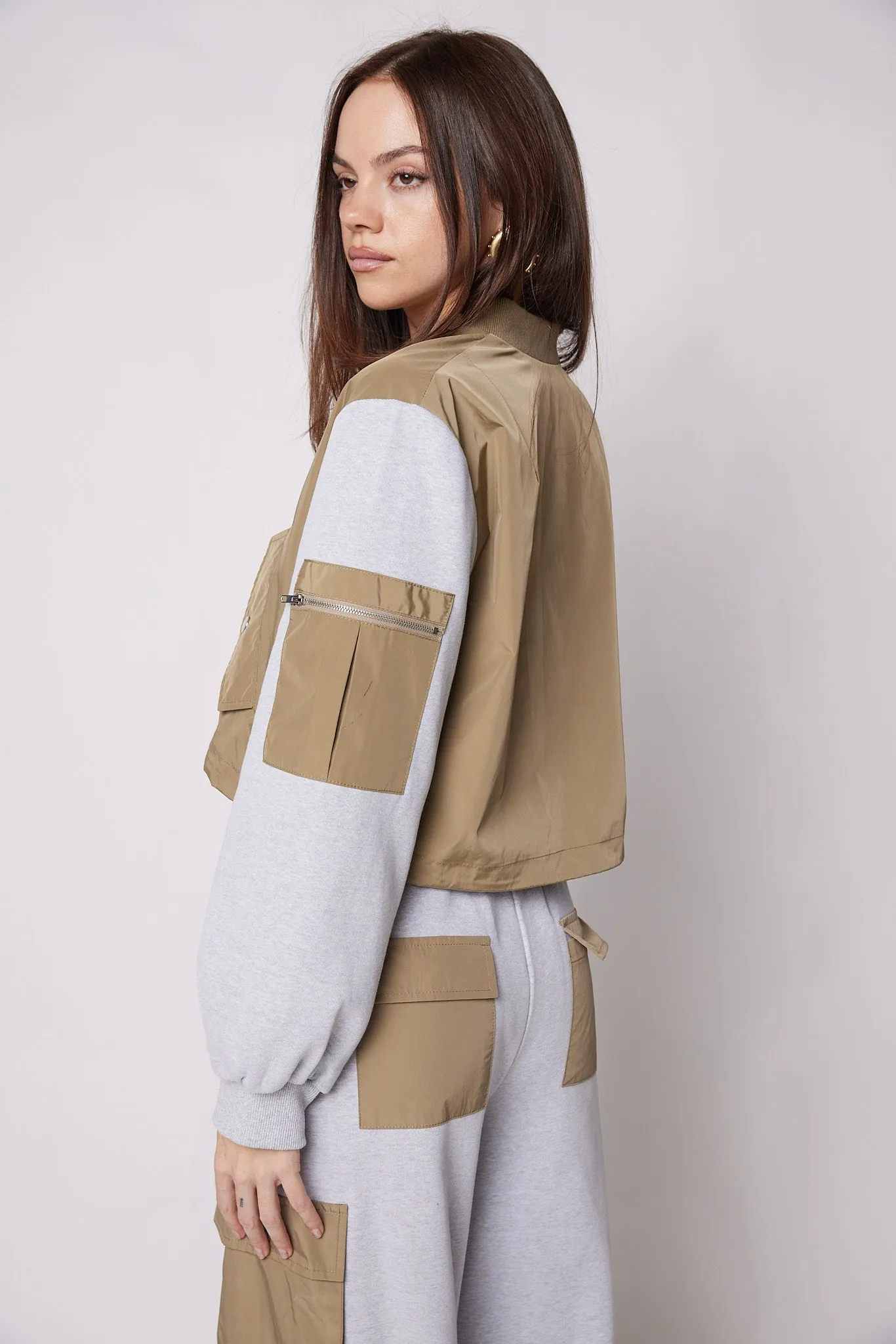 Annie French Terry Nylon Pocket Joggers