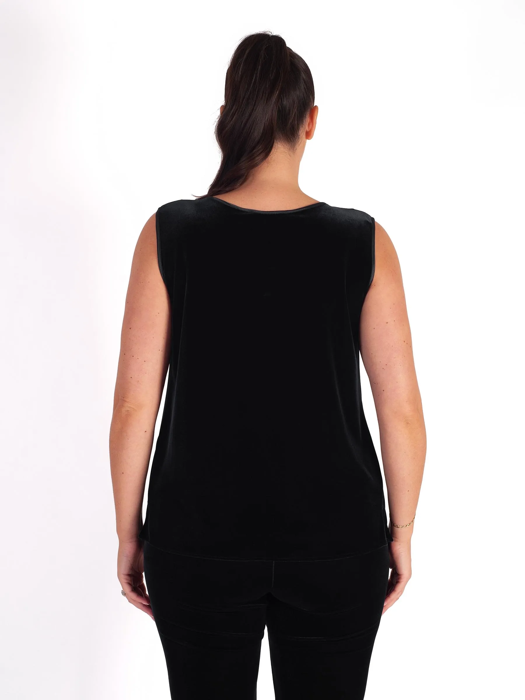Black Velvet Floaty & Fabulous: Sleeveless Top