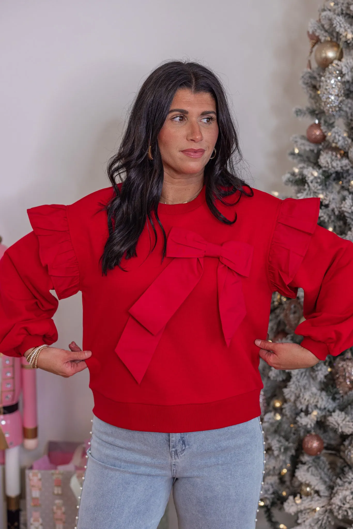 Bow Tied Love Red Top
