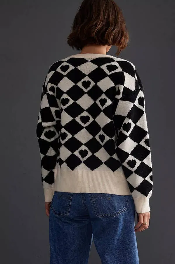 Checkered Hearts Cardigan