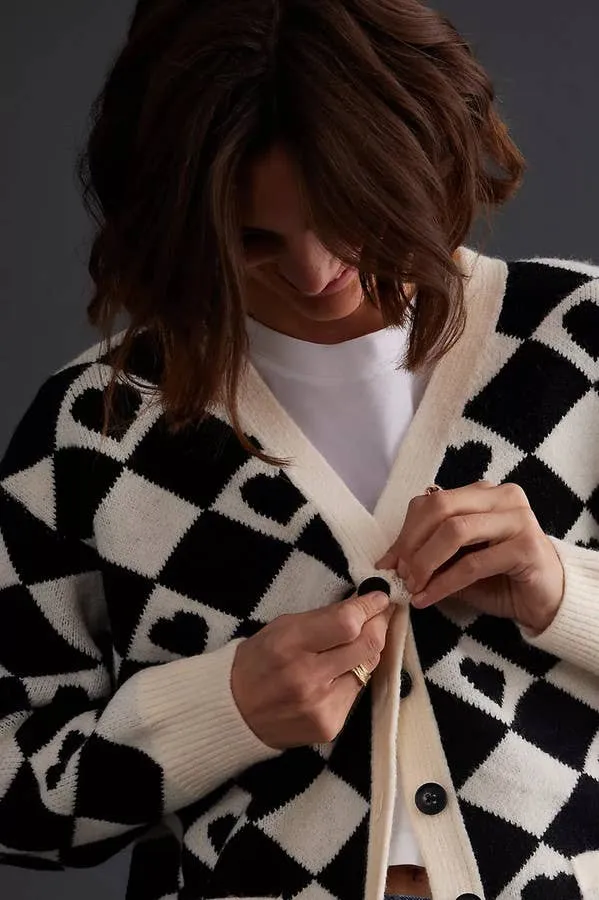 Checkered Hearts Cardigan