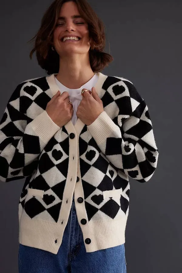 Checkered Hearts Cardigan