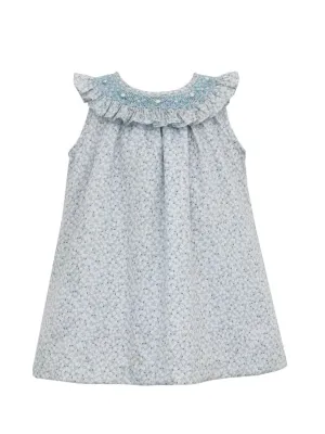 Clara A-Line Sundress - Light Blue Floral