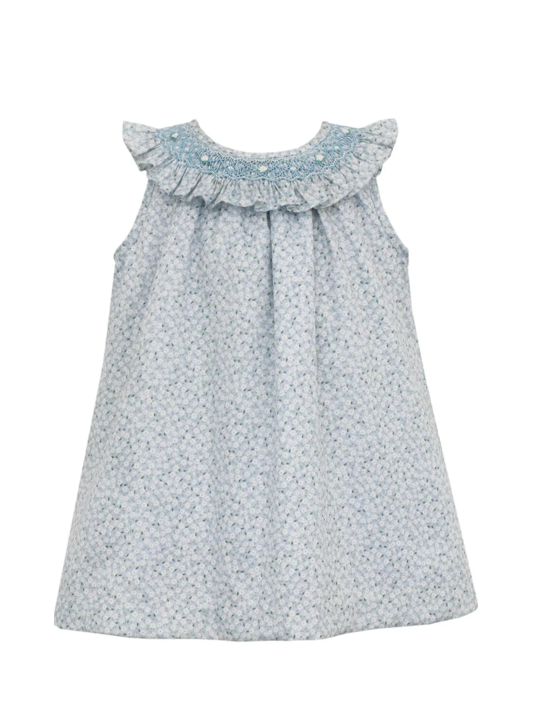 Clara A-Line Sundress - Light Blue Floral