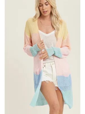 Colour Blocked Cardigan