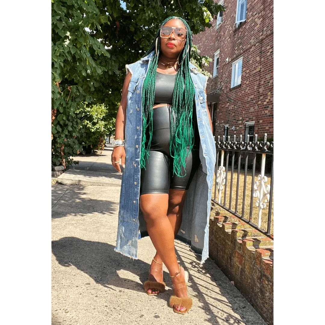 Denim Duster Vest- Also in Plus Size