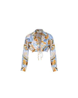 DYLAN CROP SHIRT CERAMIC