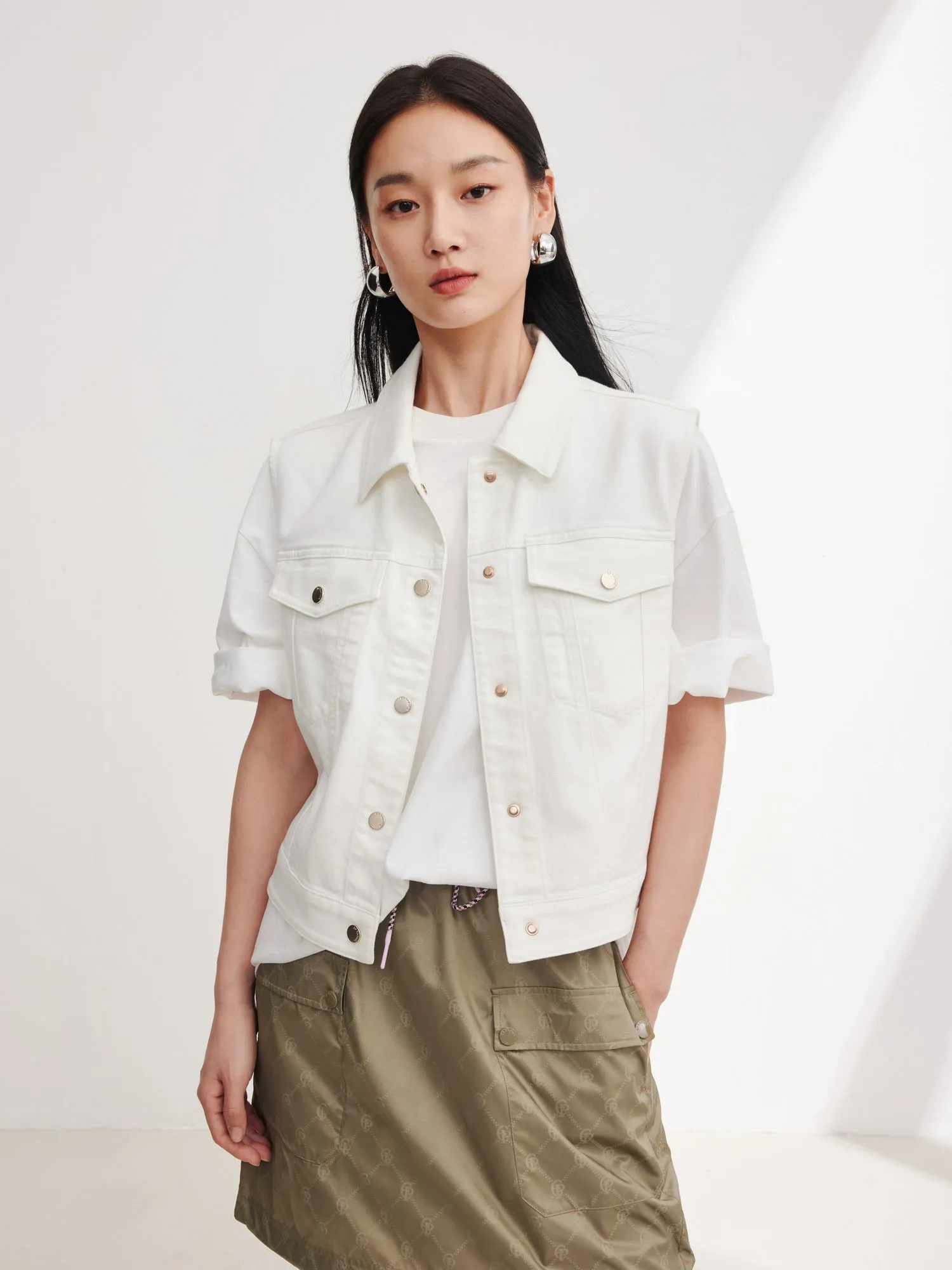 EP YAYING Short Denim Vest