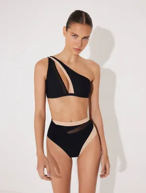 Etta Black/Nude Bikini Bottom