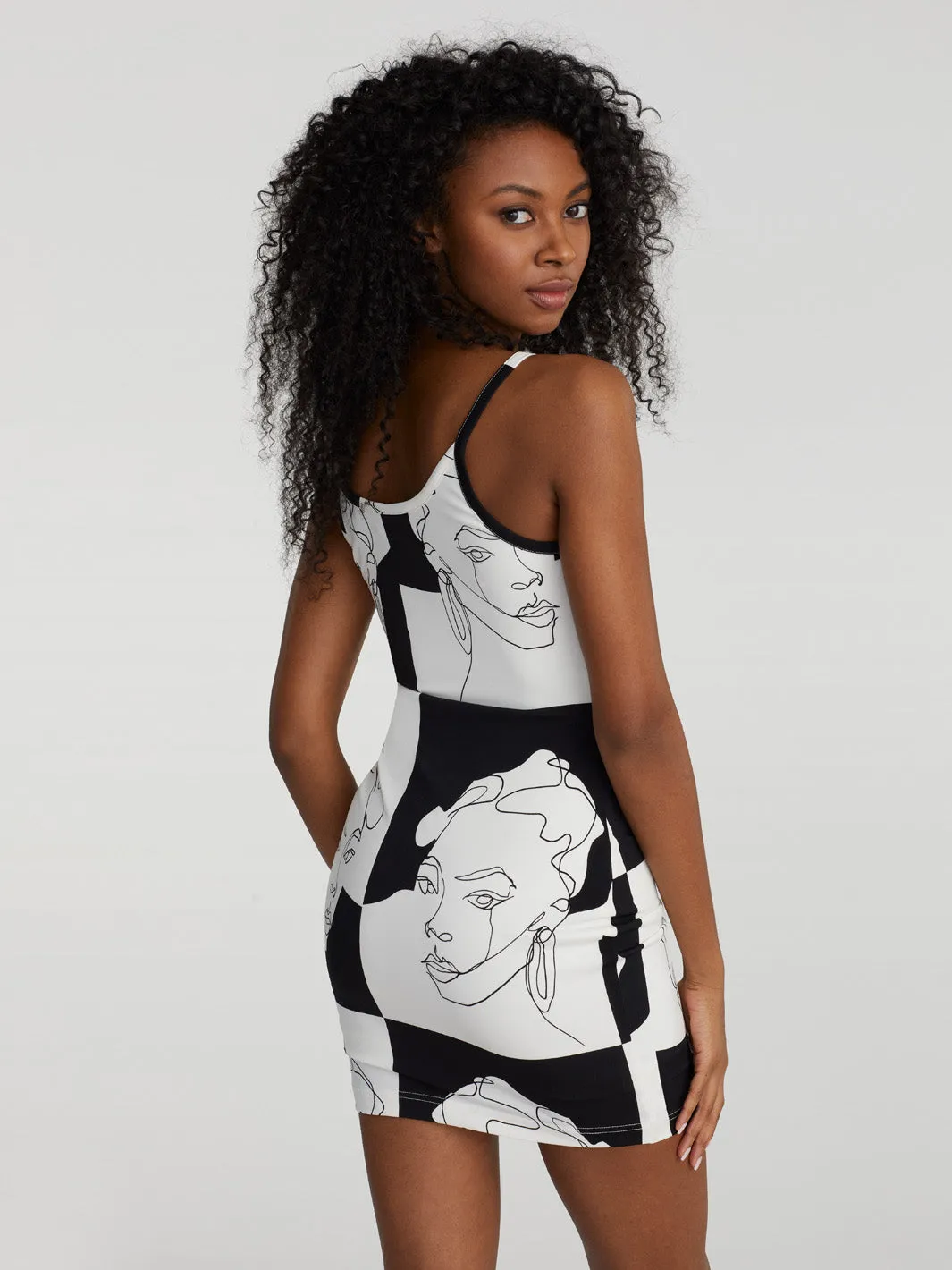 Face Print Cami Dress