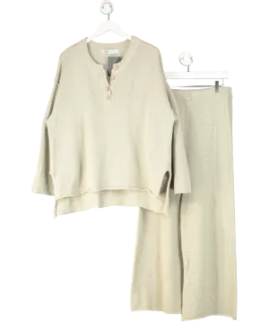 Free People Green Hailee Sweater Co-ord UK L
