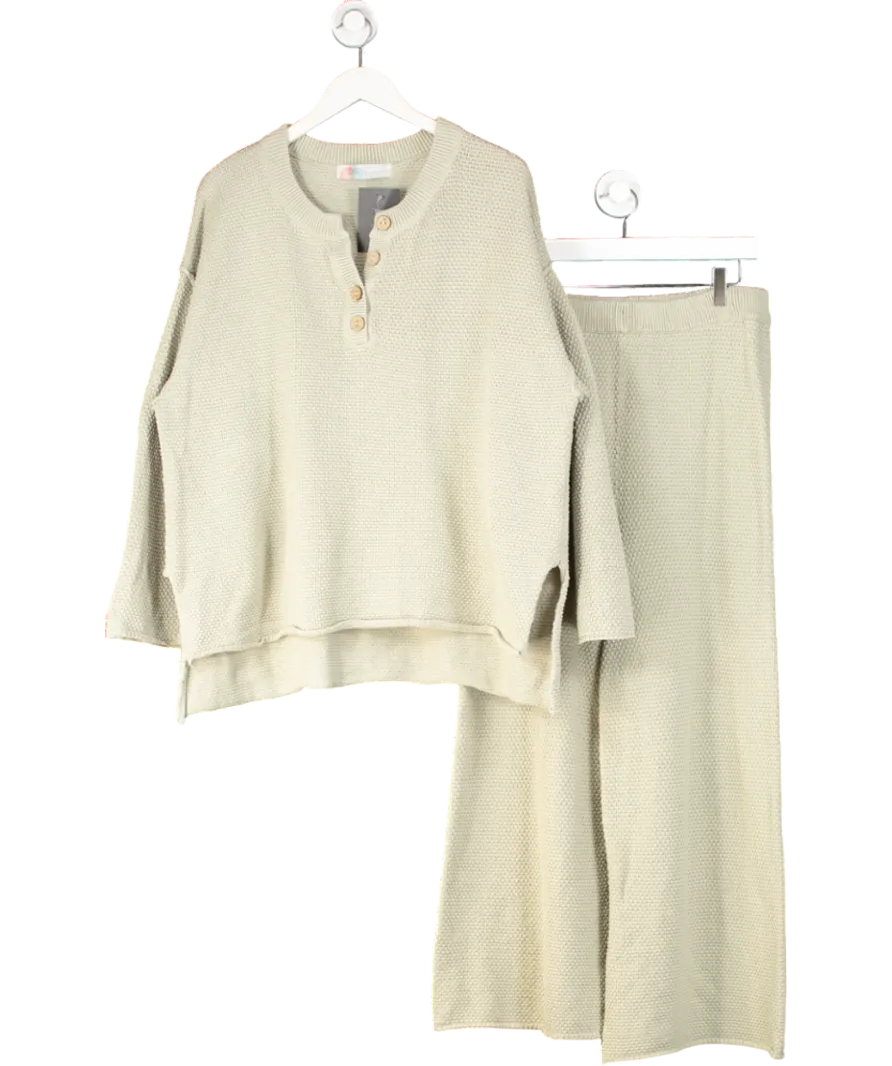 Free People Green Hailee Sweater Co-ord UK L