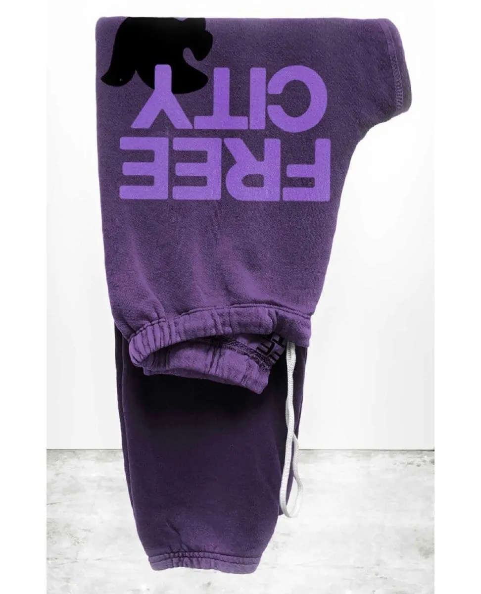 FREECITY Large Sweatpants Purple