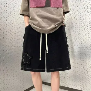 Hnzxzm Cargo Shorts Men's Retro Denim Summer Basic Style Simple And Versatile Hot Selling High Waist Casual Street Fashion Chic Shorts