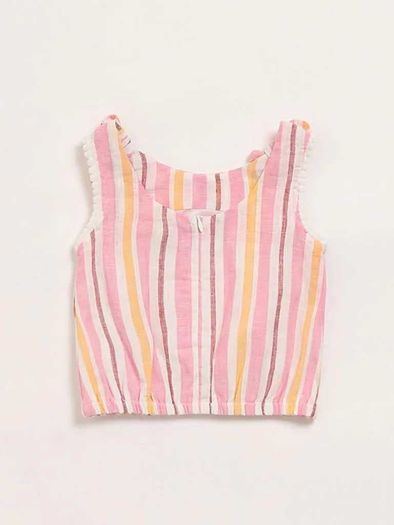 HOP Kids Pink Striped Top