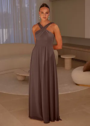 Kano Halter Bridesmaid Dress - Dusk