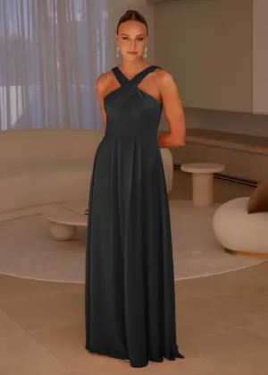 Kano Halter Bridesmaid Dress - Stormy