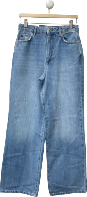 New Look Blue Mid-rise Slouchy Wide Leg Jeans UK 10