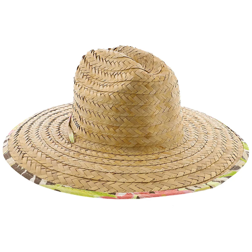 Palm Island - Natural Buri Braid Lifeguard Wide Brim Hat