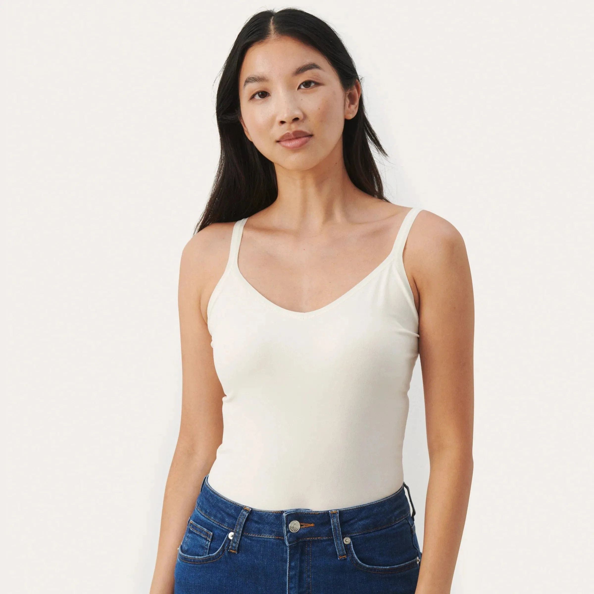 Part Two Hydda Vest Top In Whitecap Gray