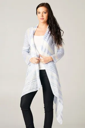 Pastel Striped Waterfall Cardigan