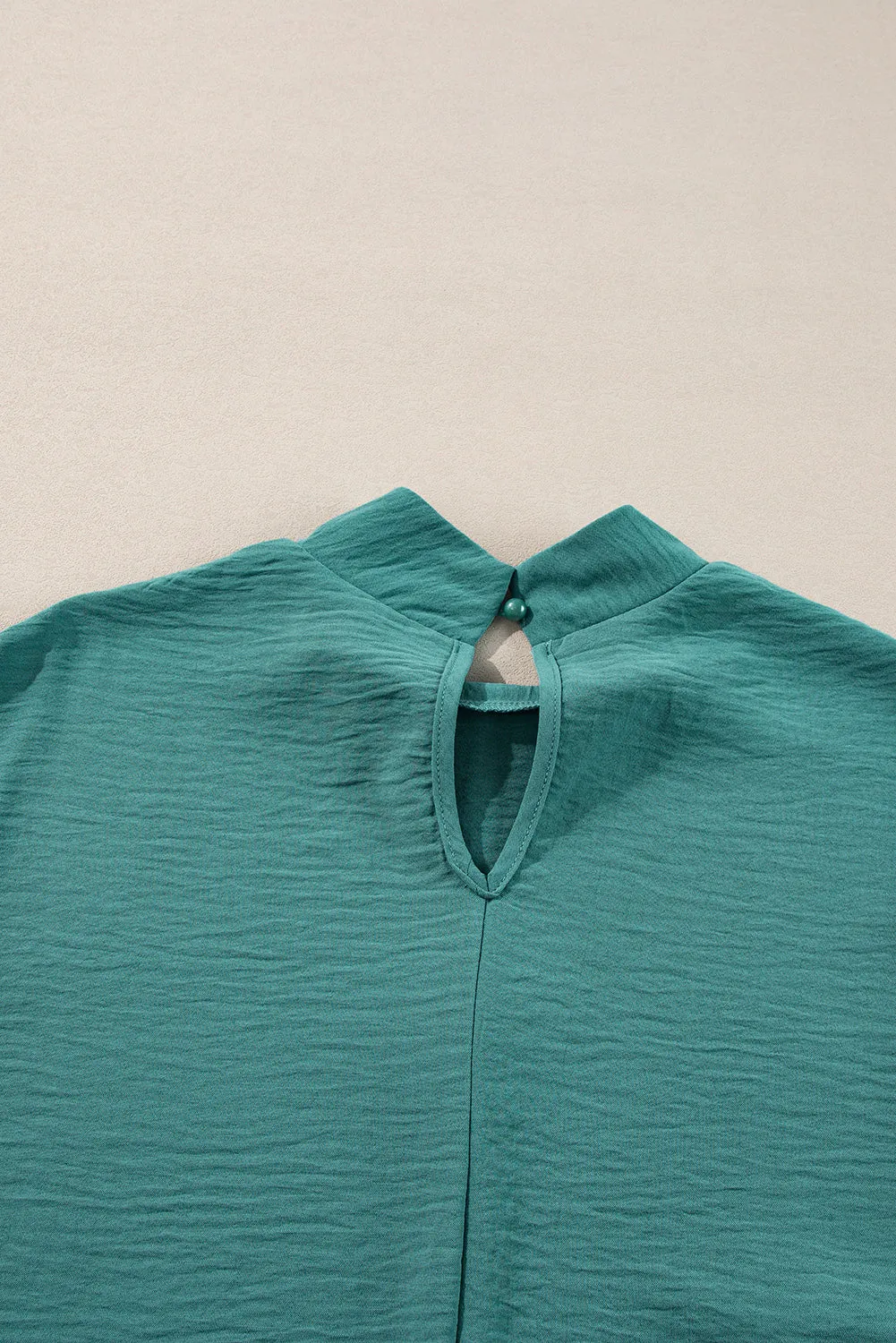 Skobeloff Swiss Dot Balloon Sleeve Patchwork Crinkle Blouse