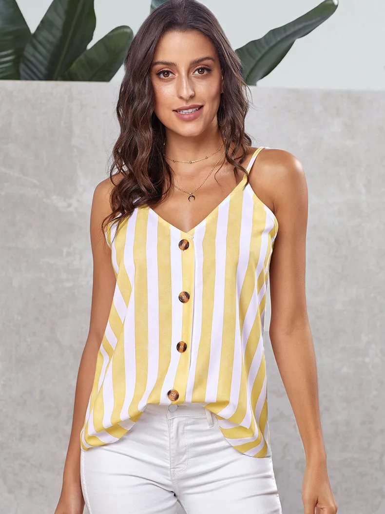 Time for Trends Hot Pink Stripe Cami Top