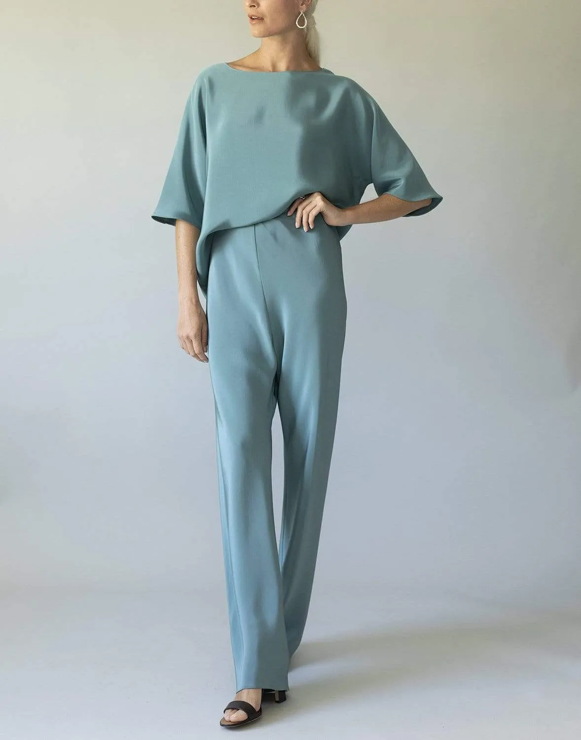 Turquoise Short Sleeve High-Low True Tee