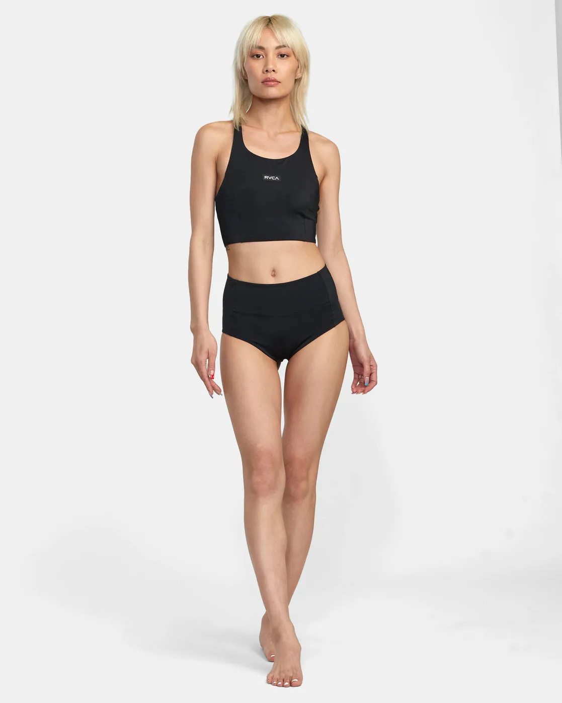 VA Essential High Neck Bikini Top - Black