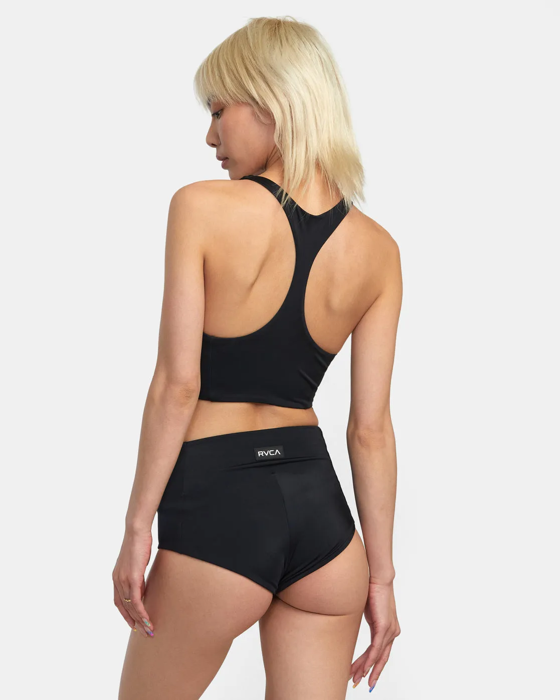 VA Essential High Neck Bikini Top - Black
