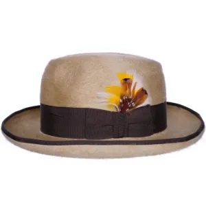 Vintage Stetson Playboy II Plush Fedora Hat Wide Brim Canadian Rondelay Size 7 1/8