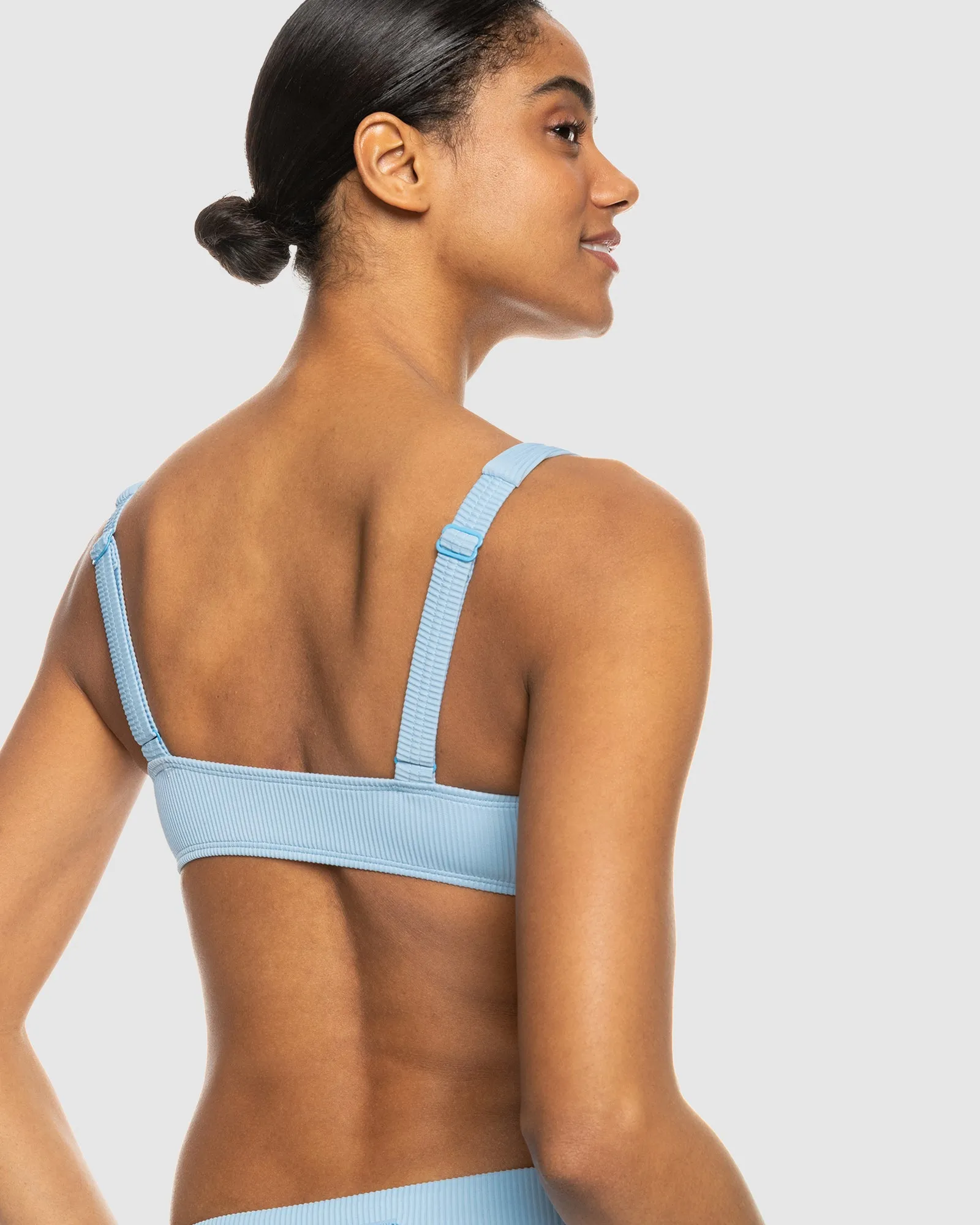 Womens Rib Roxy Love The Glassy Bralette Bikini Top